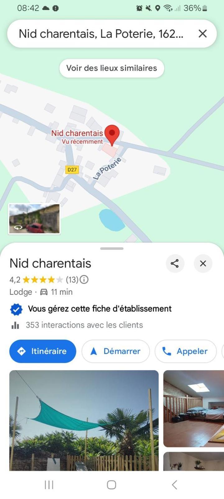 Les Chambres Du Nid Charentais La Poterie  Екстериор снимка
